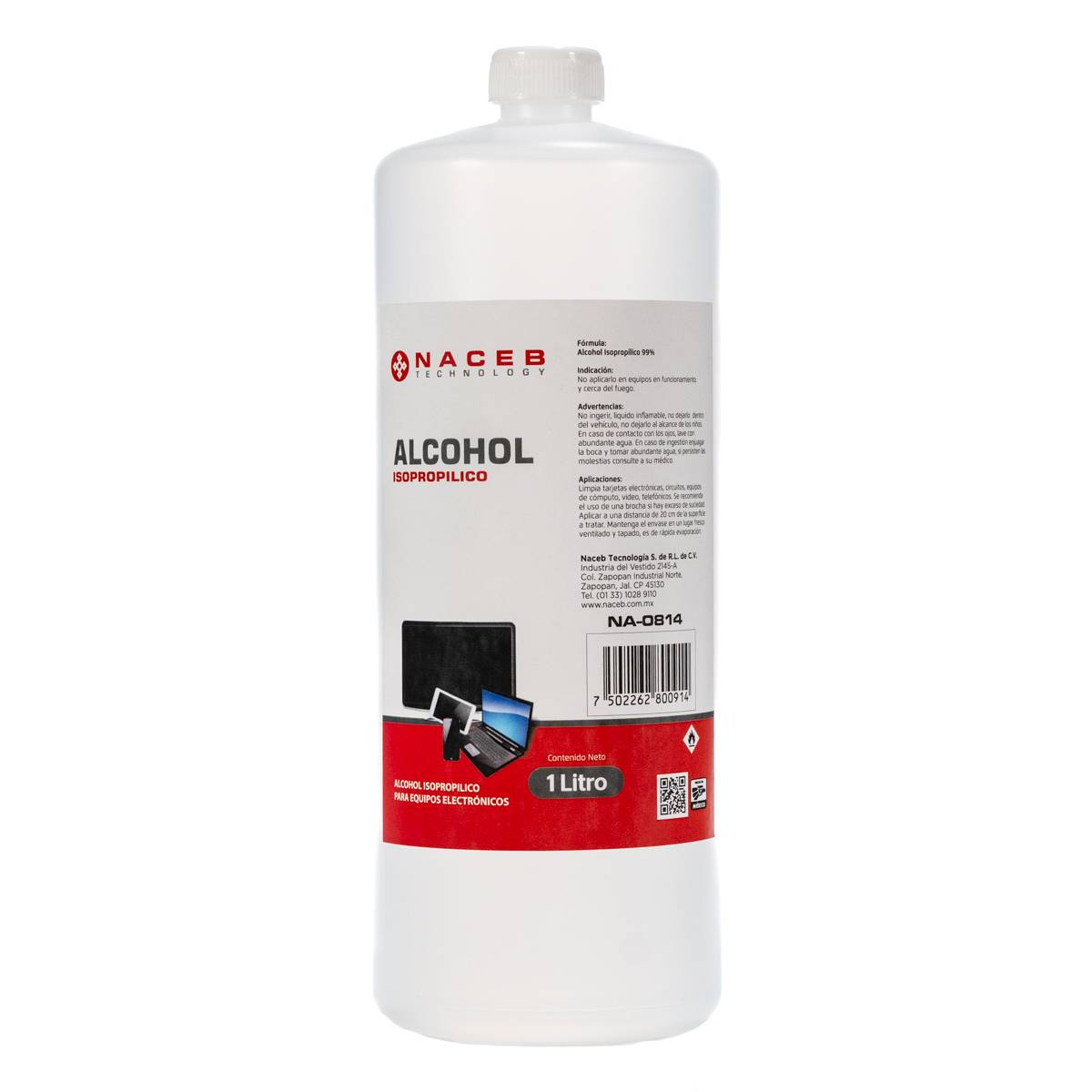 Alcohol Isoprop&iacute;lico Naceb Technology NA-0814